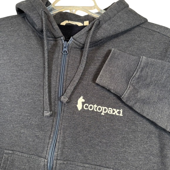 Cotopaxi Mens Medium Full Zip Fleece Hoodie Heather Gray Organic Cotton - Picture 1 of 7